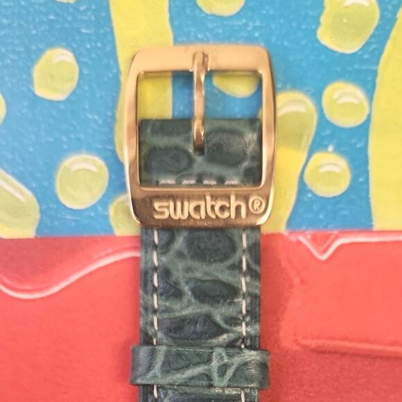 Swatch watch SLEEPING BEAUTY YLG101 1995 Irony Medium Gold plated new old stock - Picture 6 of 9